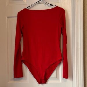 H&M Red Long Sleeve Bodysuit